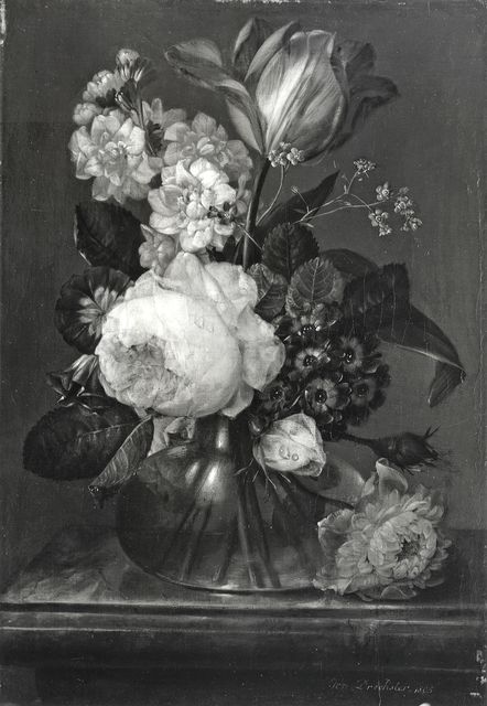 Österreichische Galerie Belvedere — Drechsler Johann Baptist - sec. XIX - Natura morta con vaso di fiori — insieme